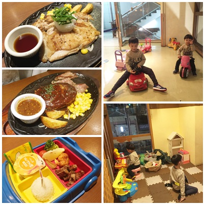 沖繩親子餐廳：國際通上的Burger kid's，跟孩子旅行也能吃排餐！有遊戲區的牛排館，還有沙拉吧任你吃。 - 沖繩美食 - 雨立今=霠